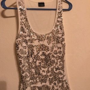 White sequin top from Buckle